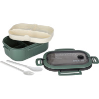 Obedový box s priehradkami 1200 ml - zelený