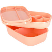 Olovrantový box s priehradkami 1900 ml - oranžový