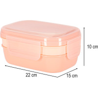 Olovrantový box s priehradkami 1900 ml - oranžový