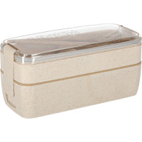 Olovrantový box s priehradkami 750 ml - béžový