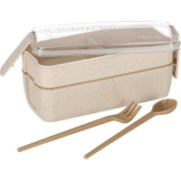 Olovrantový box s priehradkami 750 ml - béžový