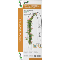 Záhradná kovová pergola oblúk 240 cm - zelená