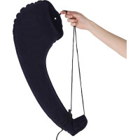 Nafukovací bočný cestovný vankúš na rameno - tmavomodrý