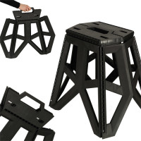 Skladacia turistická stolička 39,5 cm - čierna