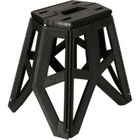 Skladacia turistická stolička 39,5 cm - čierna