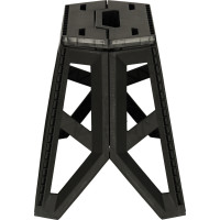 Skladacia turistická stolička 39,5 cm - čierna