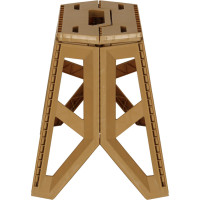 Skladacia turistická stolička 39,5 cm - béžová