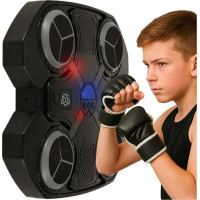 Boxerský nástenný trenažér KX3008 s Bluetooth, LED a USB + rukavice