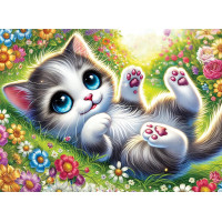 WOODEN CITY Drevené puzzle Roztomilé mačiatko 40 dielikov