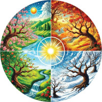 ART PUZZLE Okrúhle puzzle Kolo štyroch ročných období 570 dielikov