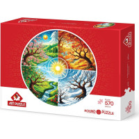 ART PUZZLE Okrúhle puzzle Kolo štyroch ročných období 570 dielikov