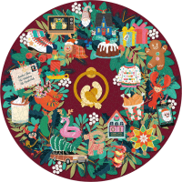 RIDLEY'S GAMES Okrúhle puzzle Odpočítavanie do Vianoc 1000 dielikov