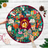 RIDLEY'S GAMES Okrúhle puzzle Odpočítavanie do Vianoc 1000 dielikov