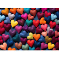 BLUEBIRD Puzzle Farebné srdcia 500 dielikov