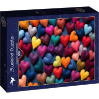 BLUEBIRD Puzzle Farebné srdcia 500 dielikov
