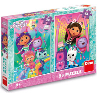 DINO Puzzle Gábinin kúzelný domček: Disco párty 24+48 dielikov