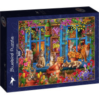 BLUEBIRD Puzzle Parapet s mačkami 500 dielikov