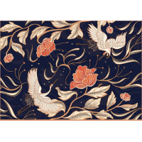 INTERDRUK Puzzle Secret Garden: Žeriavy a kvety 500 dielikov