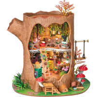 ROBOTIME Rolife DIY 3D drevené puzzle Rozprávkový domček na strome s LED osvetlením