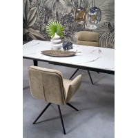 Jedálenská otočná stolička K574 - tmavo béžová