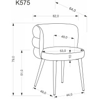 Jedálenská stolička K-575 - popolavo šedá