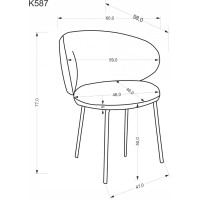 Jedálenská stolička K-587 - popolavo šedá