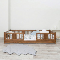 Detská Montessori posteľ z masívu borovice LUNA - 190x90 cm