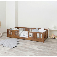 Detská Montessori posteľ z masívu borovice LUNA - 200x90 cm