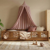 Detská Montessori posteľ z masívu borovice LUNA - 160x80 cm