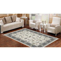 Kusový koberec COLORADO Rim - biely/modrý, 120x170 cm