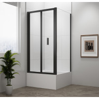 Polysan DEEP BLACK obdĺžnikový sprchovací kút 1000x900mm L/P variant, číre sklo MD1910B-02