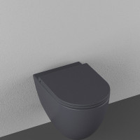 Isvea INFINITY závesná WC misa, Rimless, 36, 5x53cm, antracit 10NF02005-2C