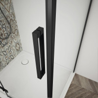 Gelco TRINITY BLACK obdĺžnikový sprchovací kút 1100x900mm, číre sklo, pravé GT5690-11CR-B