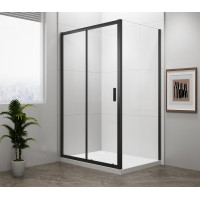 Polysan EASY BLACK obdĺžnikový sprchovací kút 1000x800mm, číre sklo L/P variant EL1015B-02