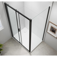 Polysan EASY BLACK obdĺžnikový sprchovací kút 1000x800mm, číre sklo L/P variant EL1015B-02