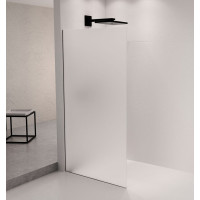 Polysan ARCHITEX sada na uchytenie skla podlaha-stena so spádovou lištou, 1615x2105mm, ľavá, čierna mat AX2116BL