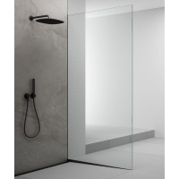 Polysan ARCHITEX sada na uchytenie skla podlaha-stena so spádovou lištou, 1615x2105mm, pravá, čierna mat AX2116BR