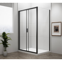 Polysan EASY BLACK obdĺžnikový sprchovací kút 1000x800mm, číre sklo L/P variant EL1015B-02