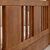 Detská domčeková Montessori posteľ z masívu borovice LUNA L - 160x80 cm