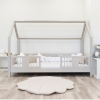 Detská domčeková posteľ z masívu borovice LUNA L 10 - 160x80 cm