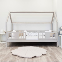 Detská domčeková posteľ z masívu borovice LUNA L 20 - 160x80 cm