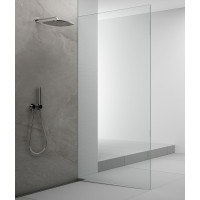 Polysan ARCHITEX sada na uchytenie skla podlaha-stena so spádovou lištou, 1615x2105mm, pravá, leštený hliník AX2116R