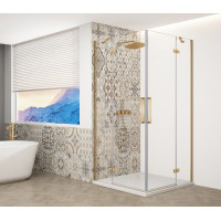 Gelco TRINITY GOLD MATT obdĺžnikový sprchovací kút 1100x900mm, rohový vstup, číre sklo GT2290-11C-G