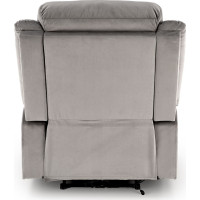 Elektrické polohovacie kreslo LORIS - čalúnené látkou - popolavo šedé