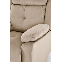 Elektrické polohovacie kreslo LORIS - čalúnené látkou - béžové