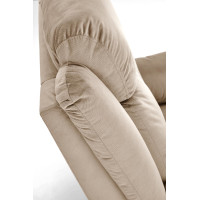 Elektrické polohovacie kreslo LORIS - čalúnené látkou - béžové