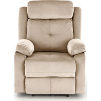 Elektrické polohovacie kreslo LORIS - čalúnené látkou - béžové