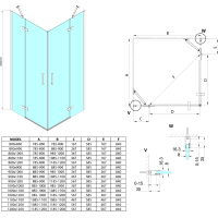 Gelco TRINITY GOLD MATT štvorcový sprchovací kút 1000x1000mm, rohový vstup, matné sklo GT2210-10M-G