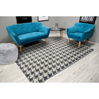 Plyšový koberec 3D Home - Clover - sivý, 140x200 cm