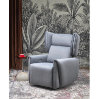 Elektrické polohovacie kreslo GELATO - čalúnené látkou - popolavo šedé